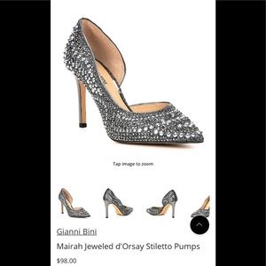 Gianni Bini Mairah Jeweled d'Orsay Stiletto Pumps